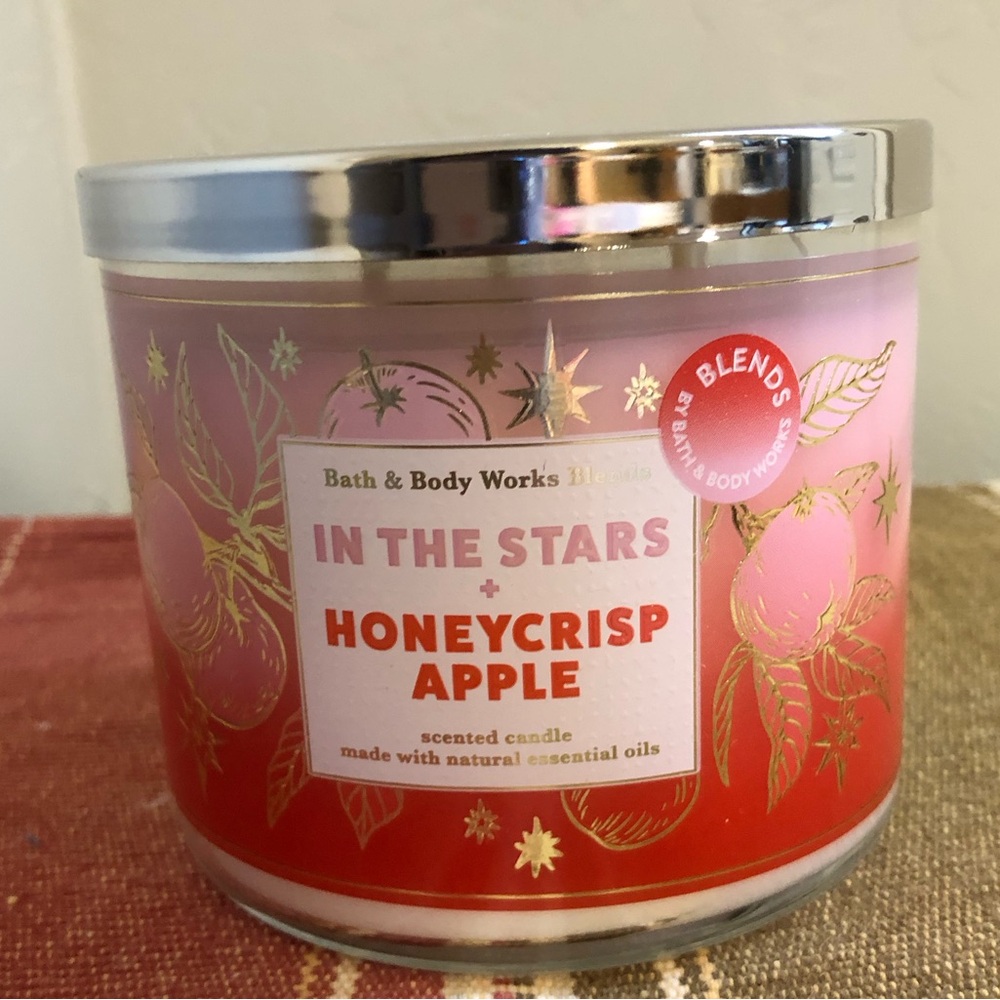 Bath & Body Works In The Stars Honeycrisp Apple Starflower Scented Candle 3-Wick